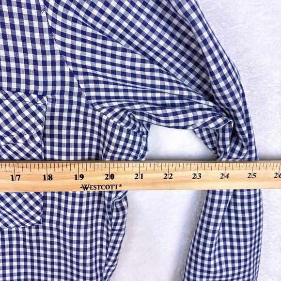 VTG 70s Dickson Jenkins Pearl Snap Western Shirt Mens 16/36 (M) Blue Gingham USA - Picture 5 of 10